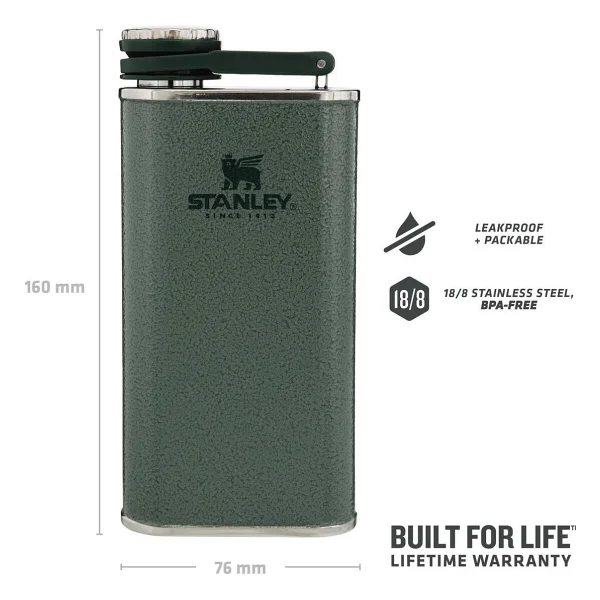 Stanley 10-00837-126 Klasik Yeşil 0.23 Lt Paslanmaz Çelik Cep Matarası - Görsel 10