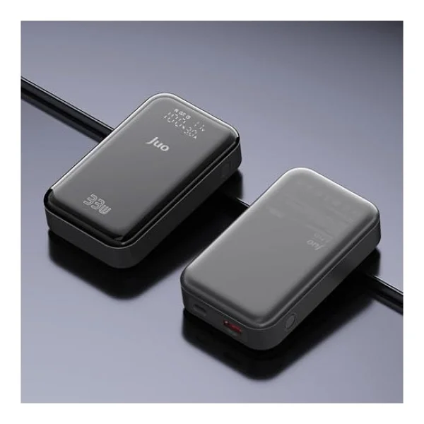 Juo 10000 mAh 33w LED Watt Amper Göstergeli USB-A Type-C Powerbank Taşınabilir Hızlı Şarj Cihazı - Görsel 3