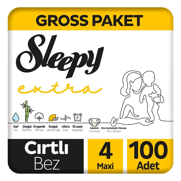 Sleepy Extra Günlük Aktivite 5 Numara Junior 100'lü Bebek Bezi - Görsel 9