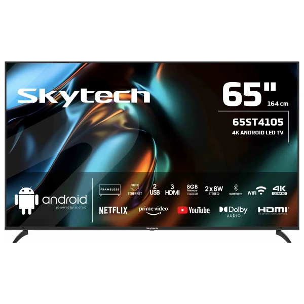 Skytech 65st4105 4K Ultra HD 65" 165 Ekran Uydu Alıcılı Smart LED TV - Görsel 2