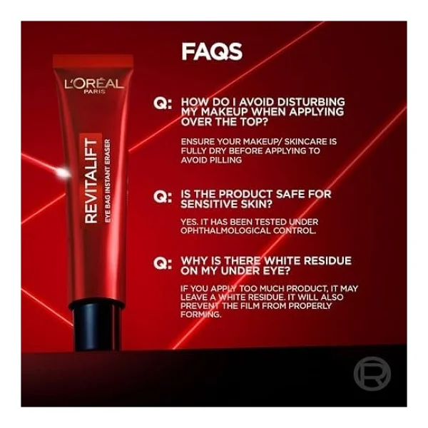 L'oreal Parıs Revitalift Lazer Eyebag Instant Eraser Göz Altı Torba Görünümüne Karşı Etkili Göz Kremi 15ml - Standart - Görsel 2