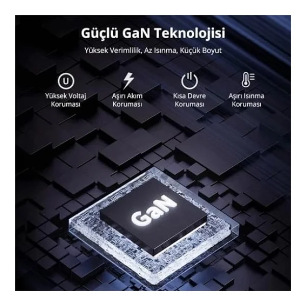 Bix Bx1p45g 45 W Siyah Hızlı Şarj Adaptörü - Görsel 3