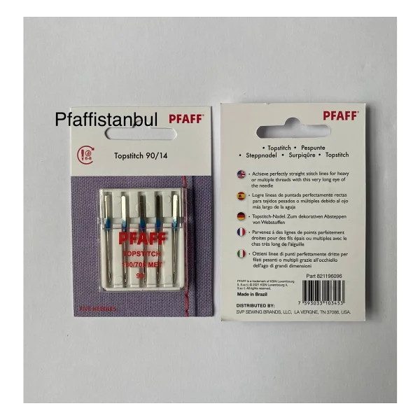 Pfaff Büyük Delikli, Metalik ( SIM ) Iplik Iğnesi 14 No. (1 Paket=5 Adet) (821196096) - Görsel 3