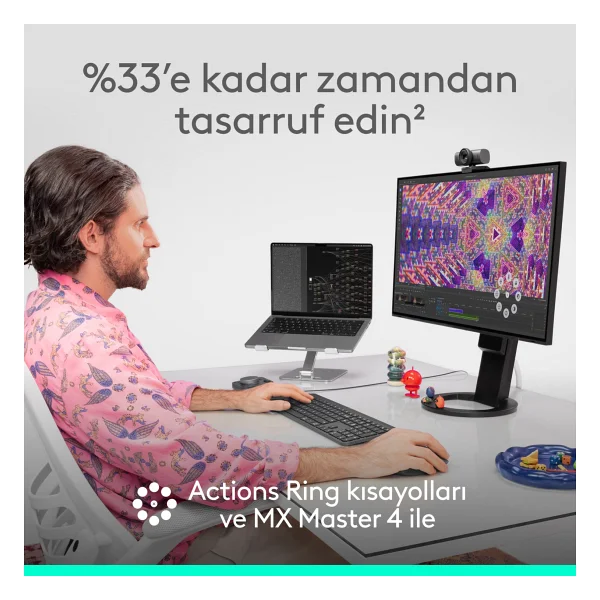 Logitech Mx Master 4 910-007563 Gri Şarjlı Kablosuz Mouse - Görsel 5
