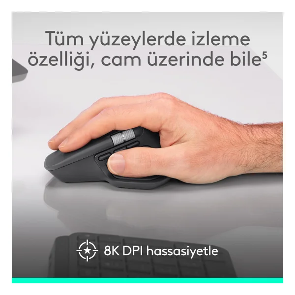 Logitech Mx Master 4 910-007563 Gri Şarjlı Kablosuz Mouse - Görsel 8