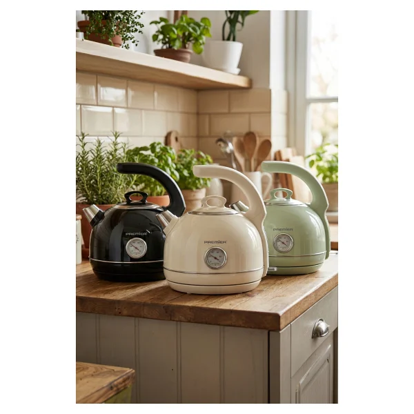 Premier PRK 1215C 2200 W Siyah 1.5 lt Retro Kettle - Görsel 3