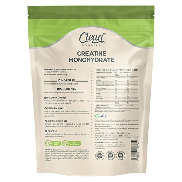 Clean Powders Creatine Monohydrate 150 Gr Aromasiz - Görsel 4