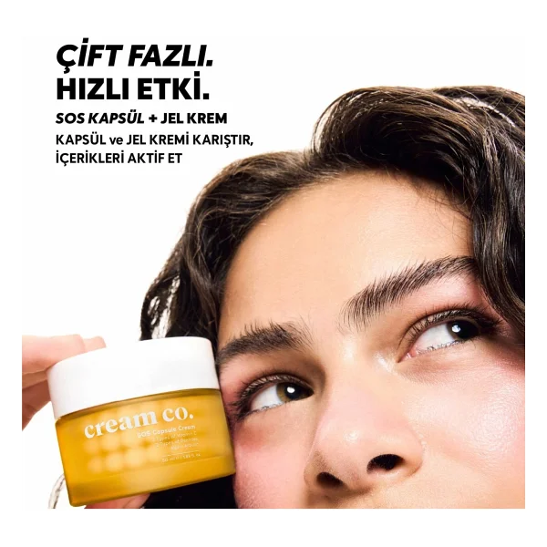 Cream Co. Sos Ton Eşitleyici Aydınlatıcı Kapsül 50 Ml Nemlendirici Krem - Görsel 5