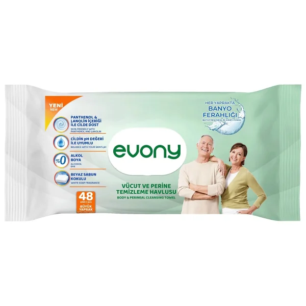 Evony Banyo Ferahlığı 48'li 24 Adet Vücut Temizleme Havlusu - Görsel 2