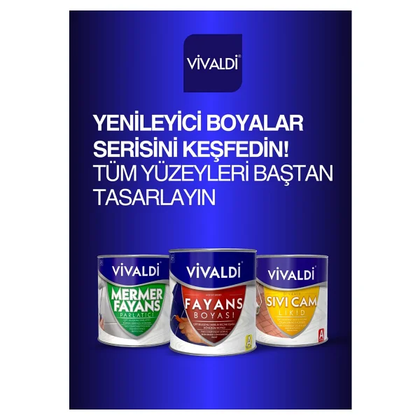 Vivaldi Vivaldi-Tezgah,Mermer,Fayans Boyası Seti Vernik Ve Astar Gerektirmez Mutfak Ve Banyo Boyası 1kg - 1 Lt - Lavantaferahlığı - Görsel 6