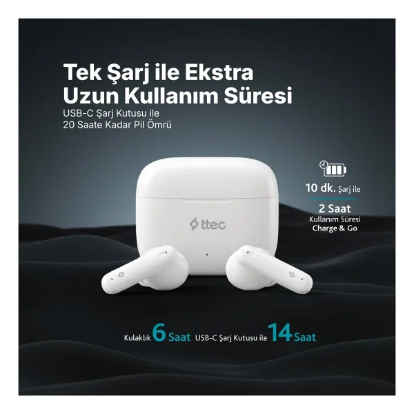 Ttec Airbeat Step 2km177 TWS Kulak İçi Bluetooth Kulaklık - Görsel 7