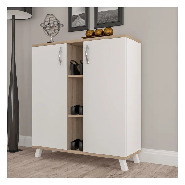Aeka Ae-3050 Ecem Raflı Bölmeli 2 Kapaklı Ayakkabılık - Görsel 4