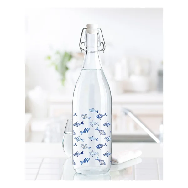 Madame Coco Fish 1000 Ml Su Şişesi Mavi - Görsel 5