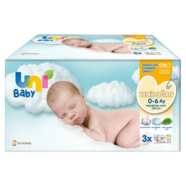 Uni Baby Yenidoğan 40 Yaprak 6'lı Paket Islak Mendil - Görsel 5