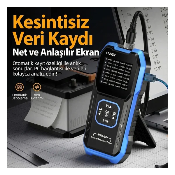 Fnirsi Hrm-10 Akü İç Direnç Ve Gerilim Ölçüm Cihazı - Görsel 3