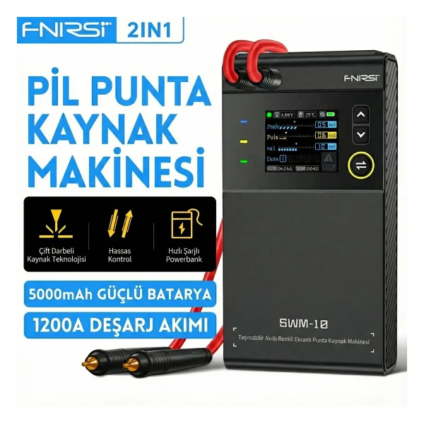 Fnirsi Swm-10 Taşınabilir Akıllı Ekran Nokta Pil Punta Makinesi - Görsel 6