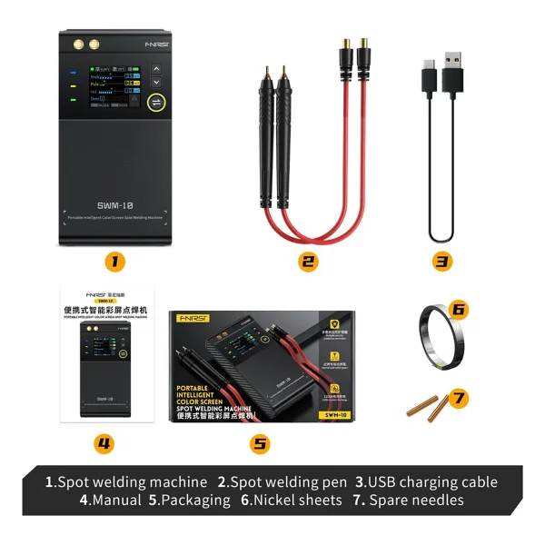 Fnirsi Swm-10 Taşınabilir Akıllı Ekran Nokta Pil Punta Makinesi - Görsel 5