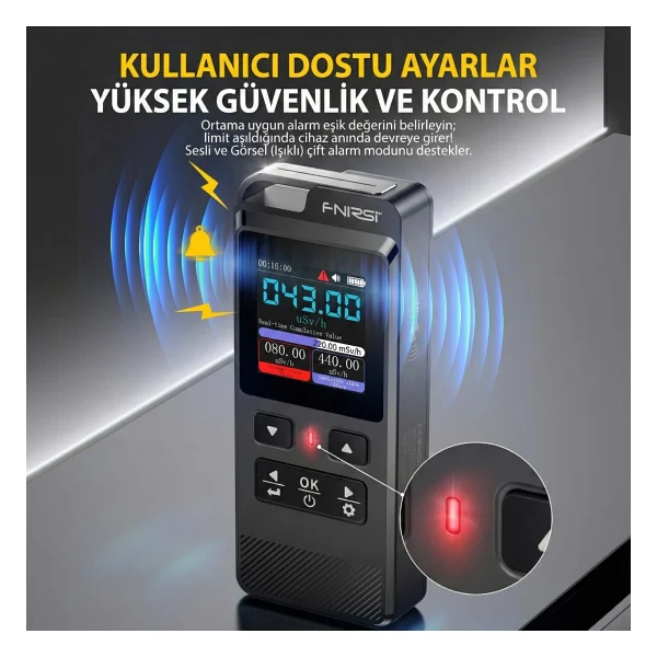 Fnirsi Gc-02 Geiger Sayacı Nükleer Radyasyon Test Cihazı - Görsel 2