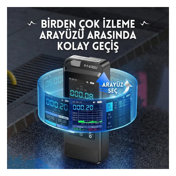 Fnirsi Gc-02 Geiger Sayacı Nükleer Radyasyon Test Cihazı - Görsel 3