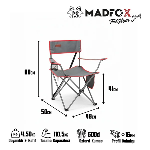 Madfox Trekmate Strap Katlanır Kamp Sandalyesi - Görsel 5