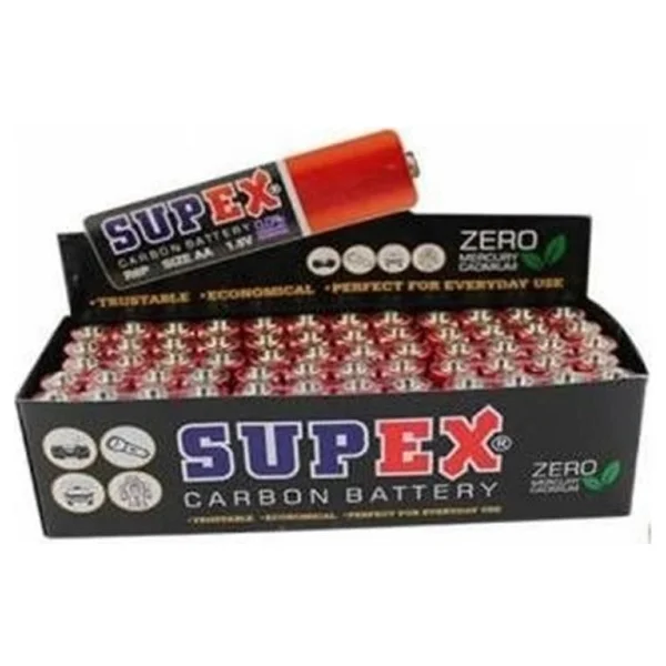 Supex R6 1.5 V 60'lı Çinko Karbon Aa Kalem Pil - Görsel 4
