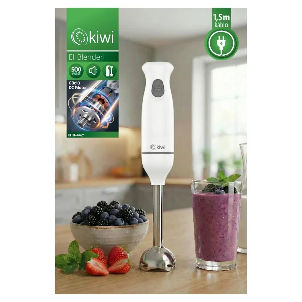 Kiwi Khb-4421 500 W Beyaz El Blender - Görsel 5
