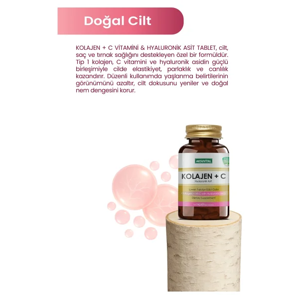 Aksu Vital Kolajen +C Vitamini Ve Hyaluronik Asit 60 Tablet - Görsel 4