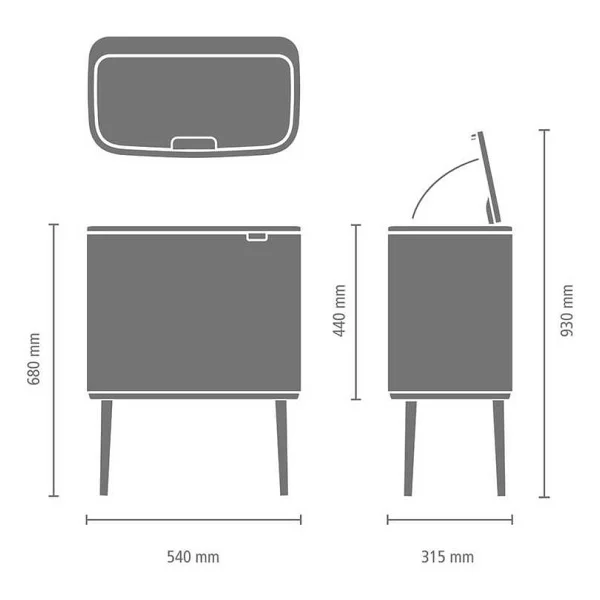 Brabantia Bo 36 lt Dokunmatik Çöp Kovası - Görsel 4
