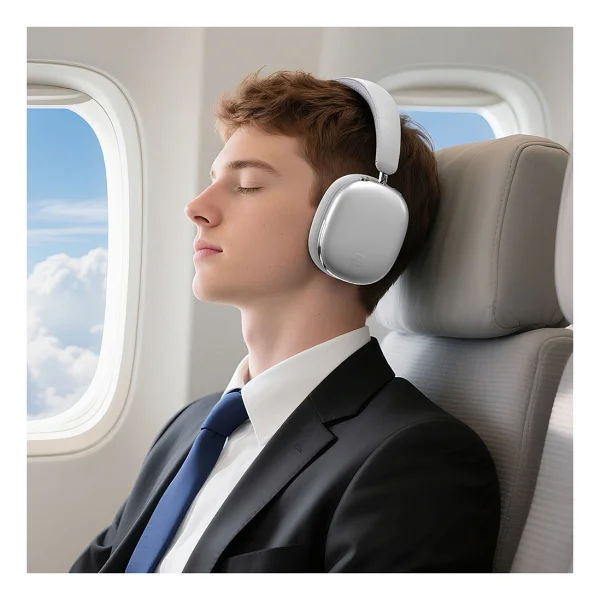 Wiwu Airbuds Max Td-16 ANC Gümüş Kulak Üstü Bluetooth Kulaklık - Görsel 6
