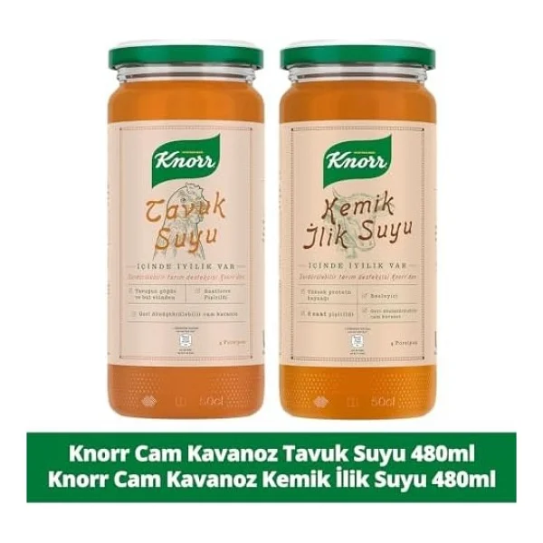 Storemax Cam Kavanoz Tavuk Suyu 480ml X1 + Cam Kavanoz Kemik Ilik Suyu 480ml X1 - 000-Siyah - 1 Adet - Görsel 3