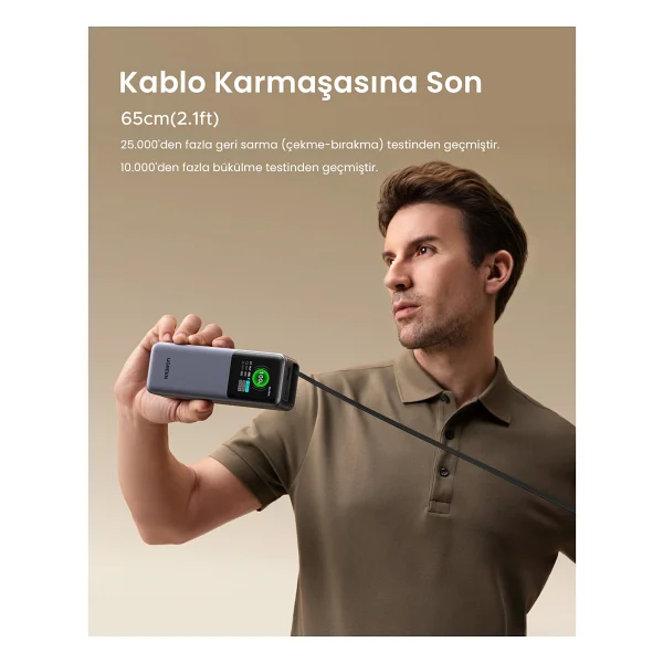 Ugreen Nexode Pro 55987b 20000 mAh Hızlı Şarj Powerbank - Görsel 3