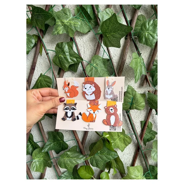 Tiny Stories Tr Mıknatıslı Kitap Ayracı - Hayvan Karakter Temalı 6 Adet -Magnetic Bookmark Page Marker - Görsel 6