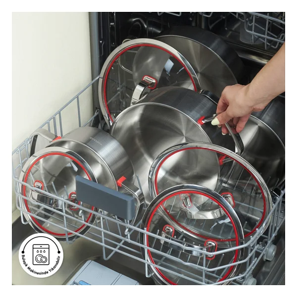 Karaca Powersteel 316+ 3ply Artemis 8 Parça Çelik Tencere Seti - Görsel 9