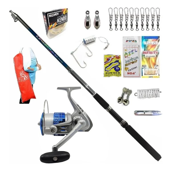 Bauer Onliner 300cm 100-200gr Kendo Sea Power 50 Kıyı Olta Takımı Seti - Görsel 7