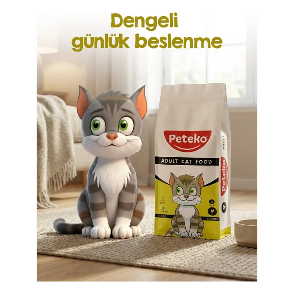 Peteko Tavuklu 15 Kg Yetişkin Kedi Maması - Görsel 7