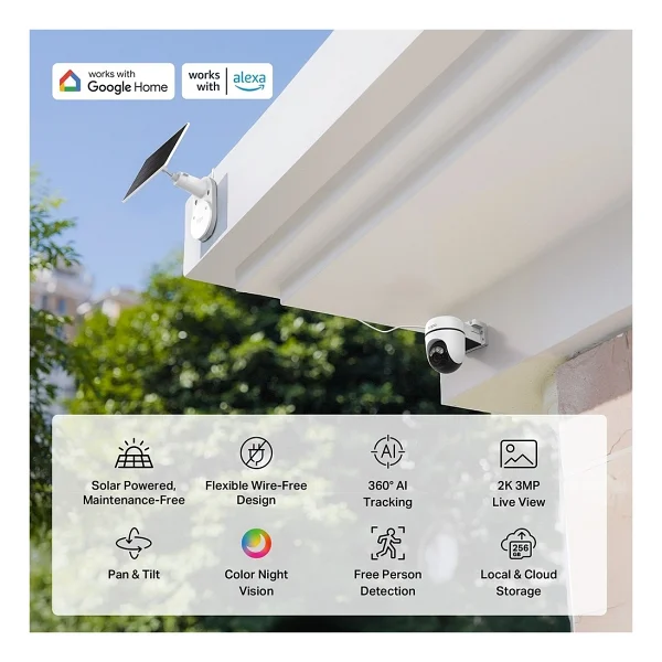 Tp-Link Tapo C610 2k 3 Mp Solar Güneş Enerjili Gece Görüşlü Wi-Fi Güvenlik Kamerası - Görsel 5