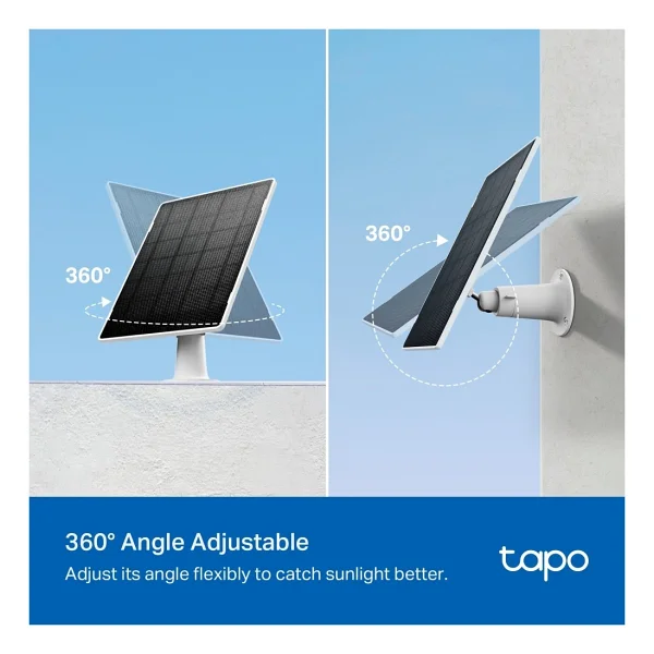 Tp-Link Tapo A202 Akıllı Güvenlik Kameraları Için Güneş Paneli 4.5w Yüksek Verimli Şarj 4 Metre Kablo Ip65 Su Geçirmez Monokristal Silikon Hücreler Kesintisiz Güç Kaynağı - Görsel 9