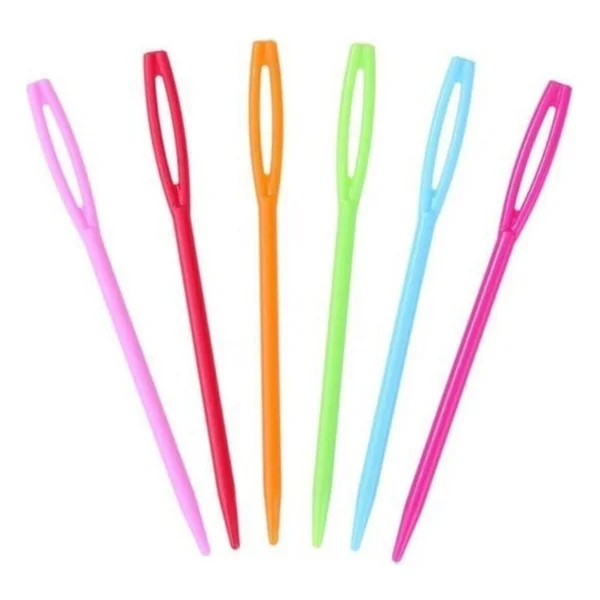Plastik Yün İğnesi 9 Cm 6 Adet - Görsel 2