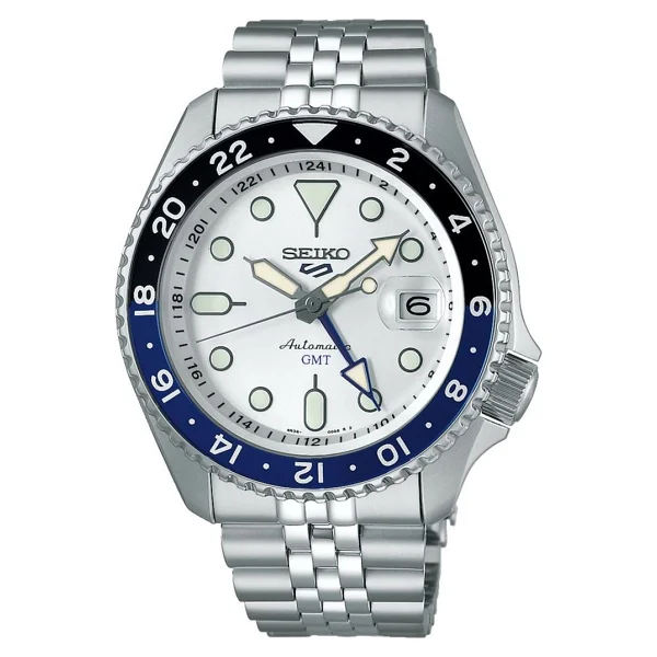Seiko 5 Sports Skx Ssk033 Çelik Kordon Siyah-Mavi Erkek Kol Saati - Görsel 3