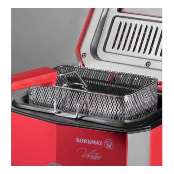 Korkmaz Vertex A486-02 Kırmızı Fritöz - Görsel 3