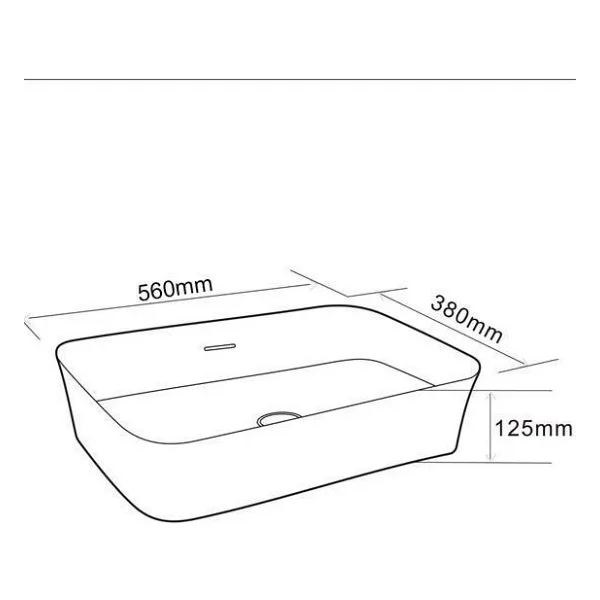 Lena E-4160 Tezgah Üstü Porselen Lavabo - Görsel 2