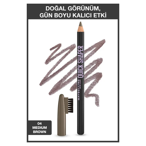 Maybelline New York Quick Shaper 04 Medium Brown Kaş Kalemi - Görsel 2