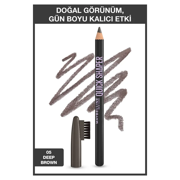 Maybelline New York Quick Shaper 05 Deep Brown Kaş Kalemi - Görsel 2