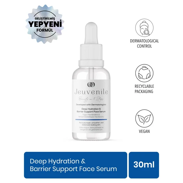 Jeuvenile Hyalüronik Asit %2 + Provitamin B5 %3 + Vitamin B3 %3 Yoğun Nemlendirici Serum 30 Ml - Görsel 4