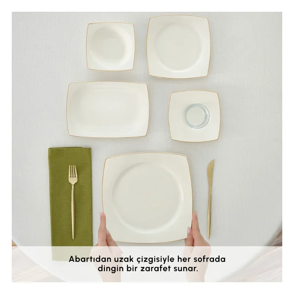 Karaca Elegance Bone Jamie 26 Parça 6 Kişilik Kahvaltı Takımı - Görsel 5