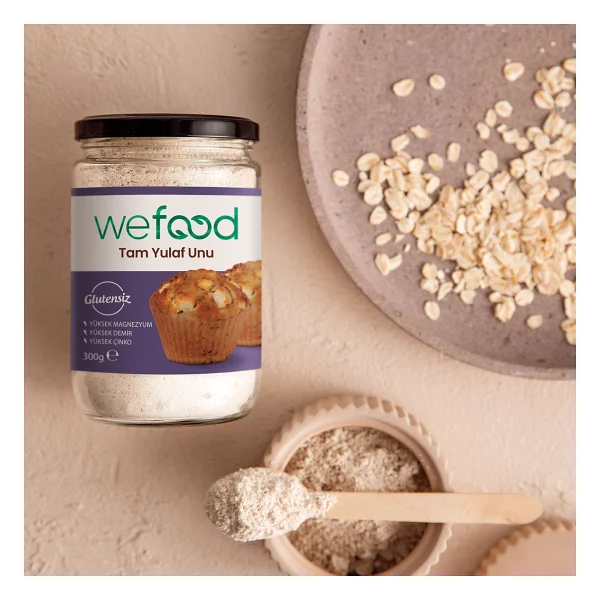Wefood 300 Gr Glutensiz Tam Yulaf Unu - Görsel 4