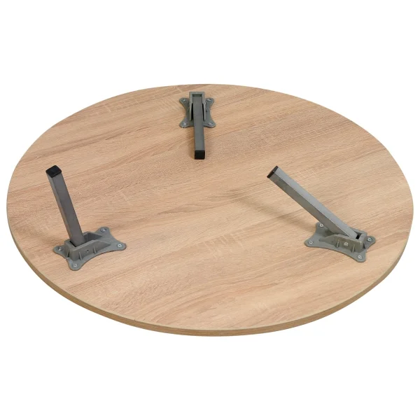 Alesta Life 60 Cm Yuvarlak Katlanabilir Ahşap Yer Sofrası - Piknik Ve Yer Oturma Düzenleri İçin Pratik Masa - 58 X 21 Cm - Görsel 3