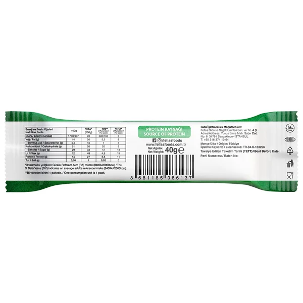 Fellas Meyve Bar - Yaban Mersinli Ve Chialı (40 G) X 12 Adet - Görsel 7