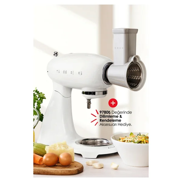 Smeg Smf03wheu Beyaz 800 W 4.8 Lt Hamur Yoğurma Makinesi - Görsel 3