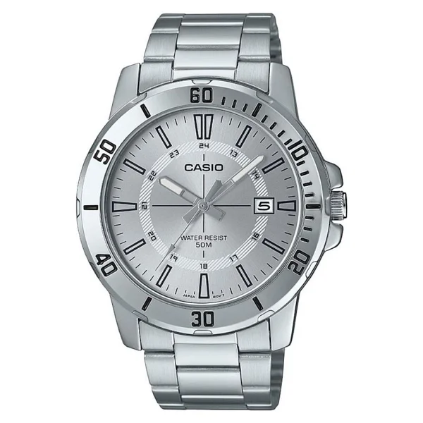Casio Standart Mtp-Vd01d-7cvudf Çelik Kordon Gri Erkek Kol Saati - Görsel 3